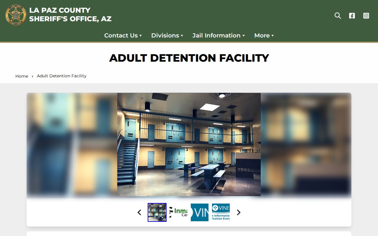 La Paz County arrest records Adult Detention Facility information