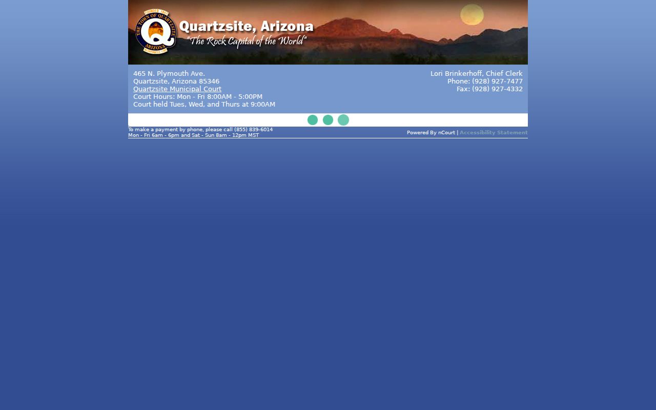 Quartzsite criminal court nCourt payment channel