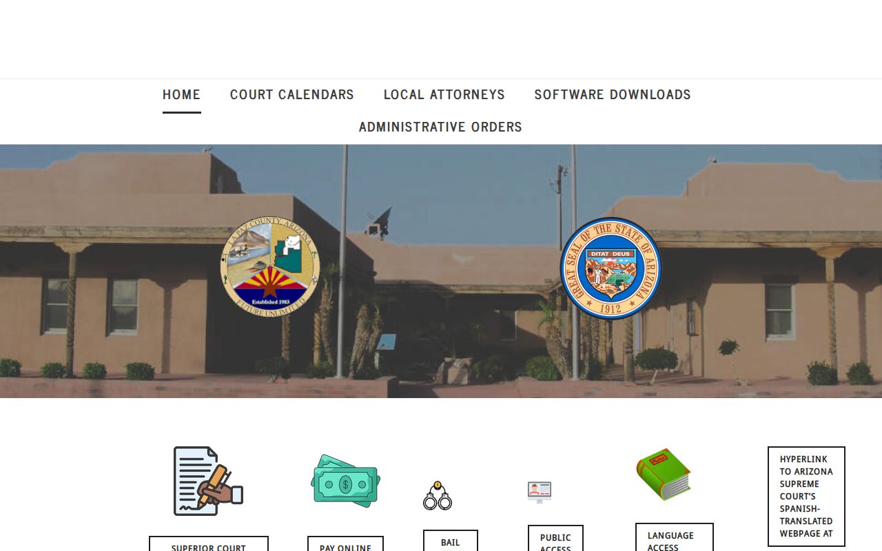 La Paz County criminal case records and Superior Court Clerk access details